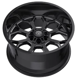 EDGE OFF ROAD 301BM 20X9 GLOSS BLACK W/MILLED ACCENTS